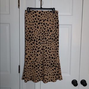 Rachel Zoe Cheetah Print MIDI Skirt